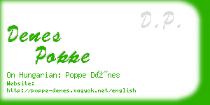 denes poppe business card